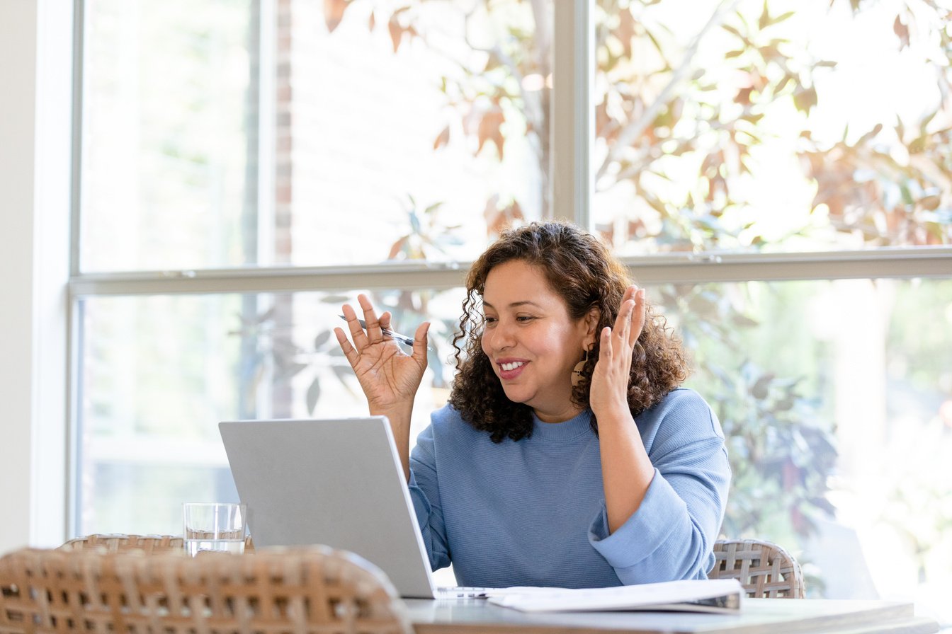 Woman on a Video Call 