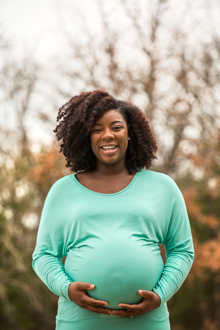 Happy Pregnant Woman Outdoors